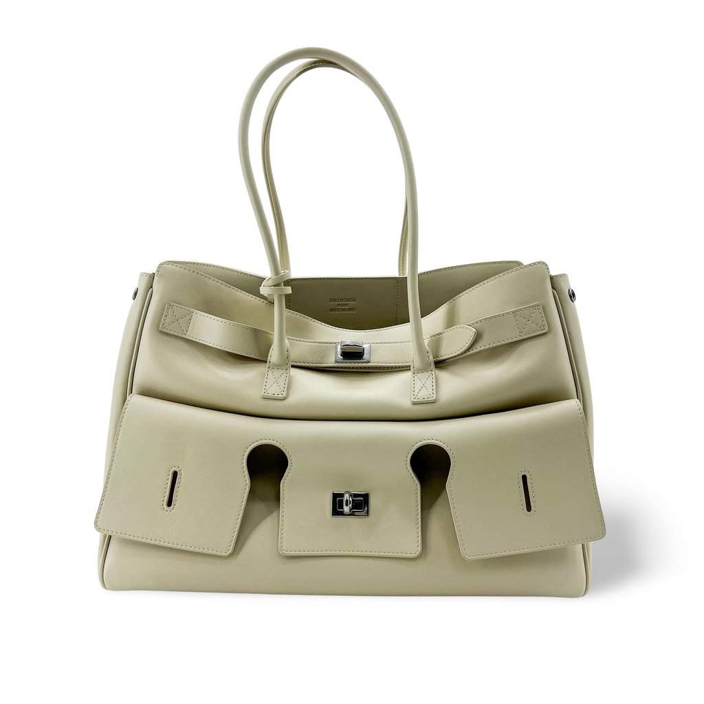 Balenciaga Bel Air Large Carryall Bag Ivory MultiColor Leather Very good - Front View