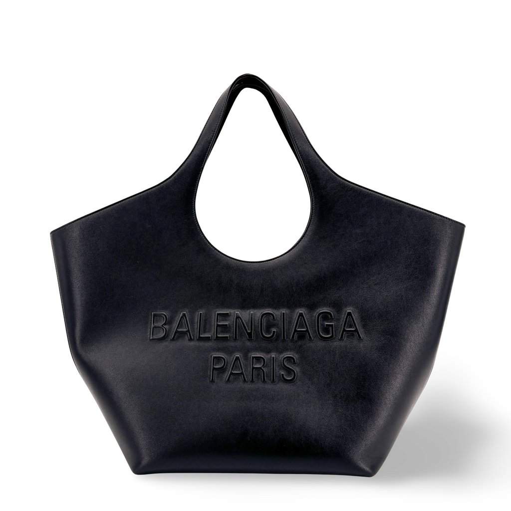 Balenciaga Mary-Kate Medium Tote Bag in Black Black Leather Very good - Front View