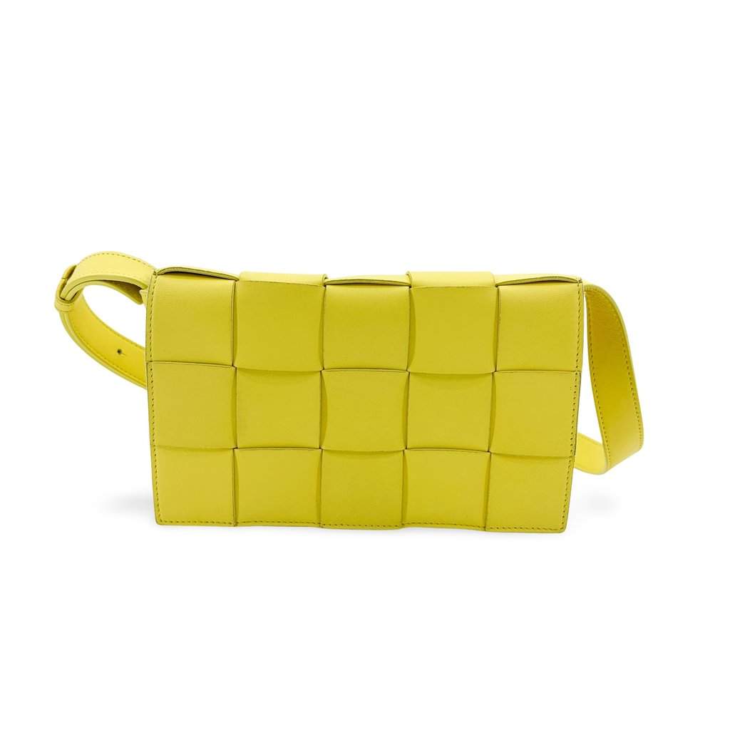 Bottega Veneta Cassette Bag Yellow Yellow Leather Very good - Front View