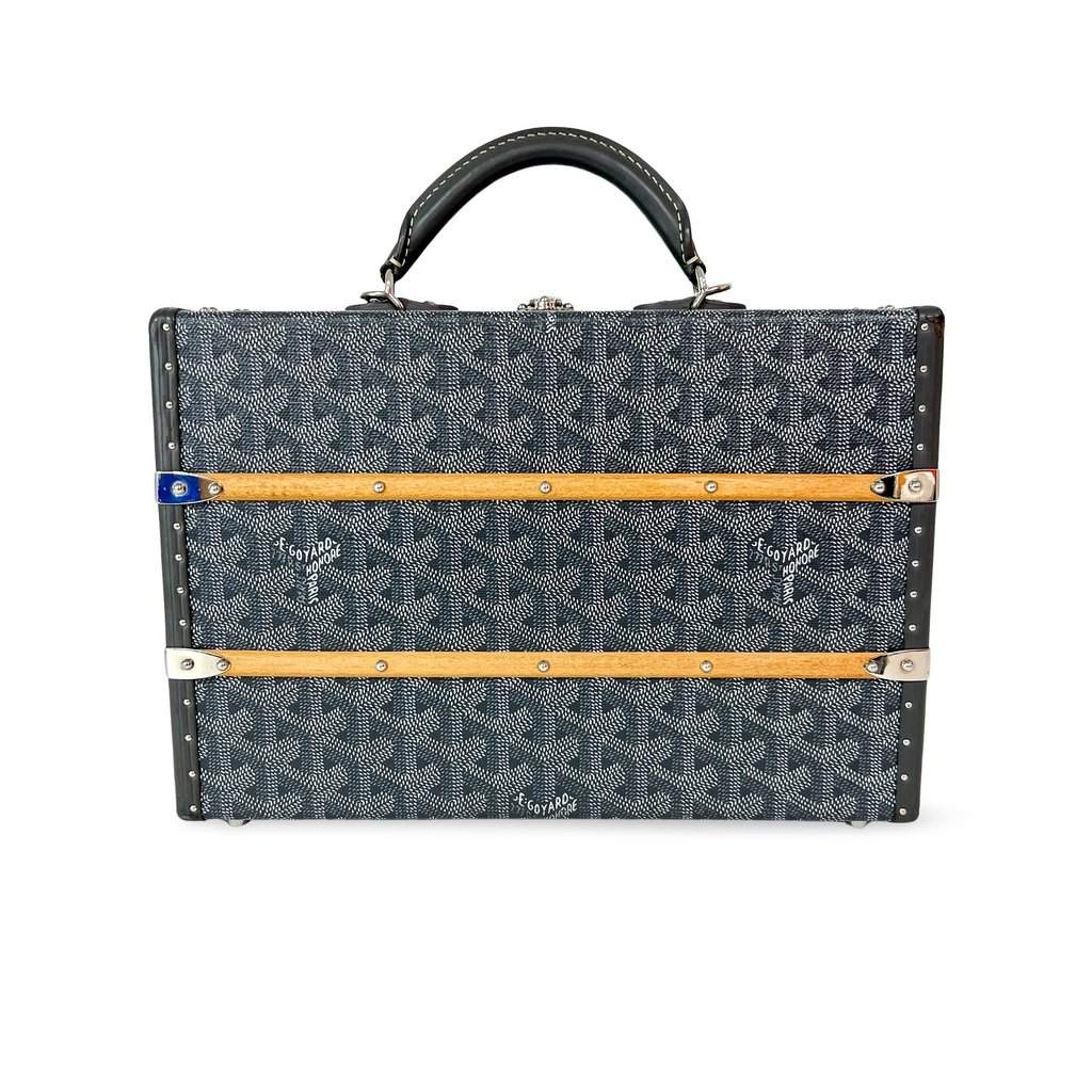 Goyard Diplomat Briefcase Black Black Canvas Good - Front View
