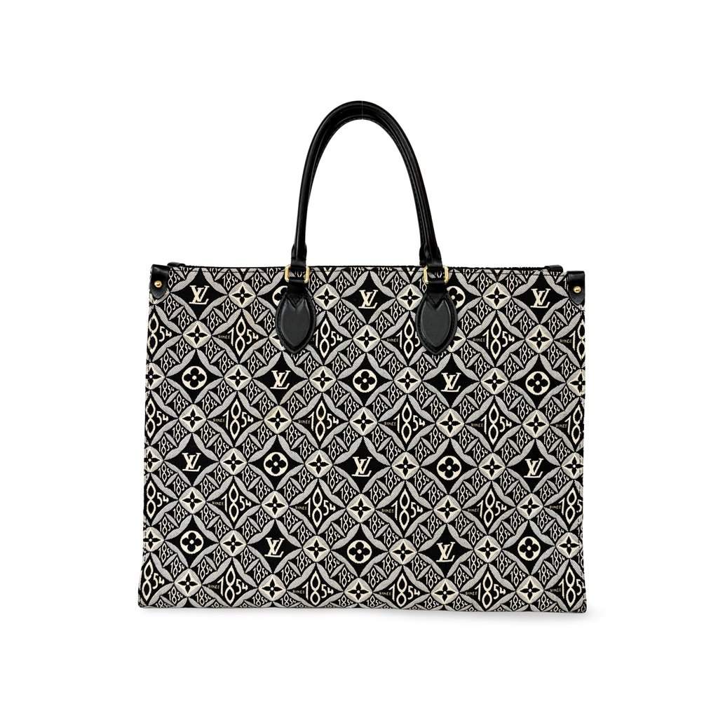 Louis Vuitton On the Go GM 1854 Black Black Jacquard Good - Front View
