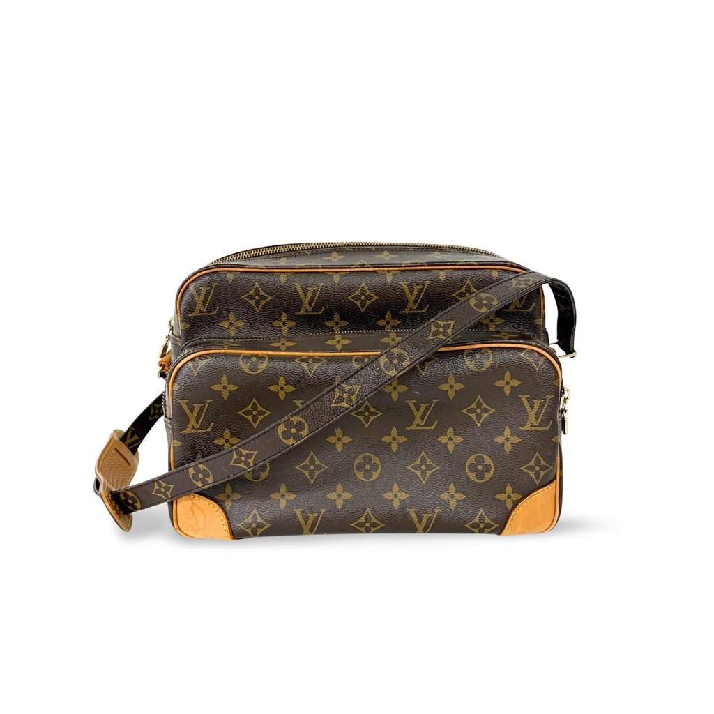 Louis Vuitton Monogram Nile Messenger Bag Brown Canvas Good - Front View