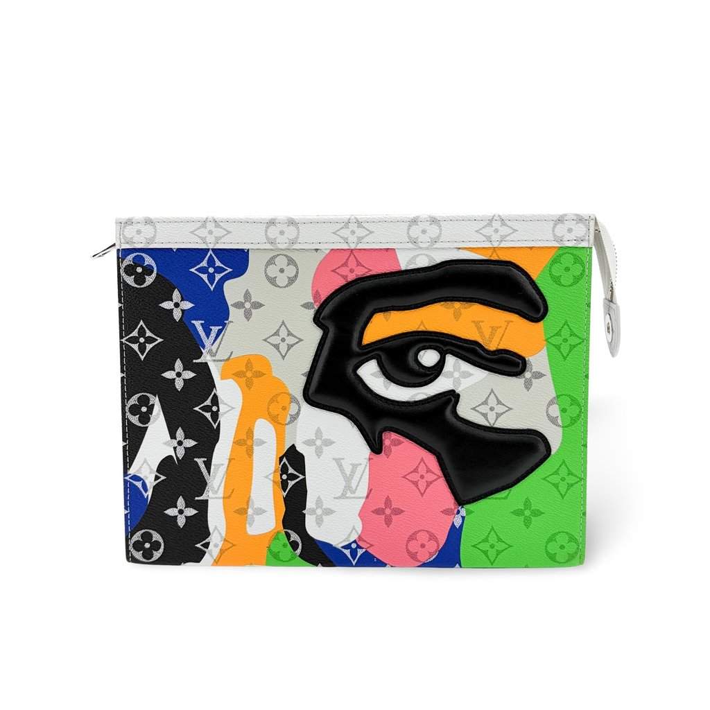 Louis Vuitton Monogram Face Pochette Voyage MM Multicolor Black Canvas Very good - Front View