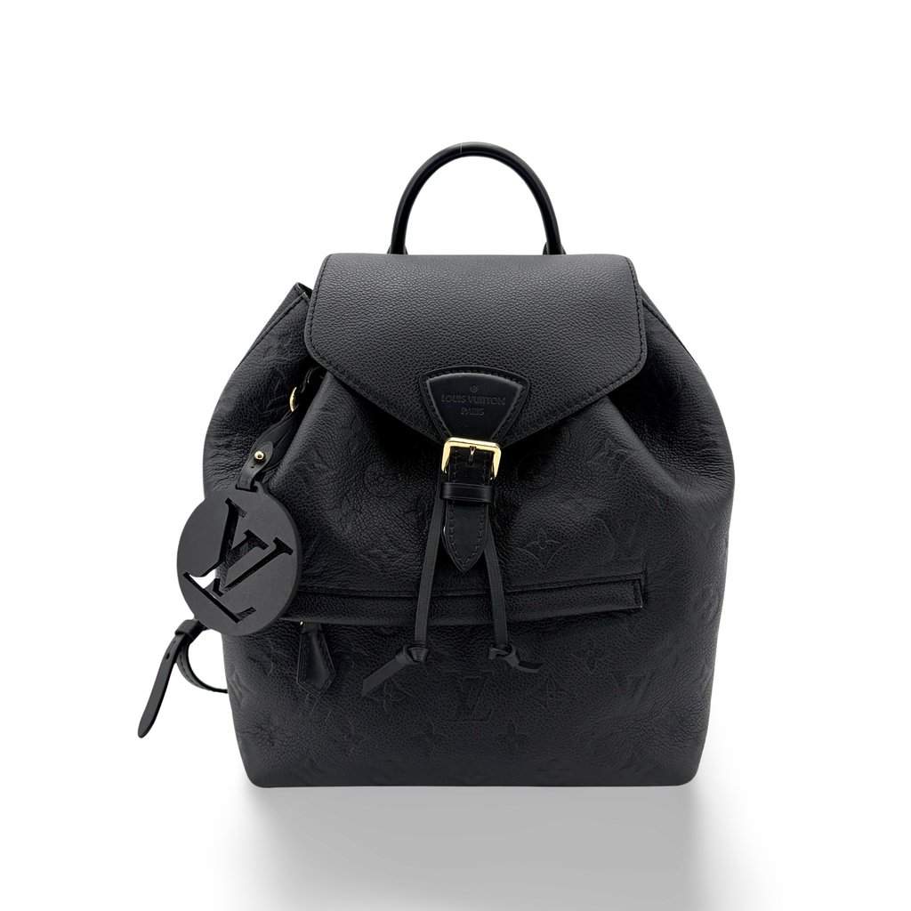 Louis Vuitton Montsouris PM Monogram Empreinte Black Black Leather Very good - Front View