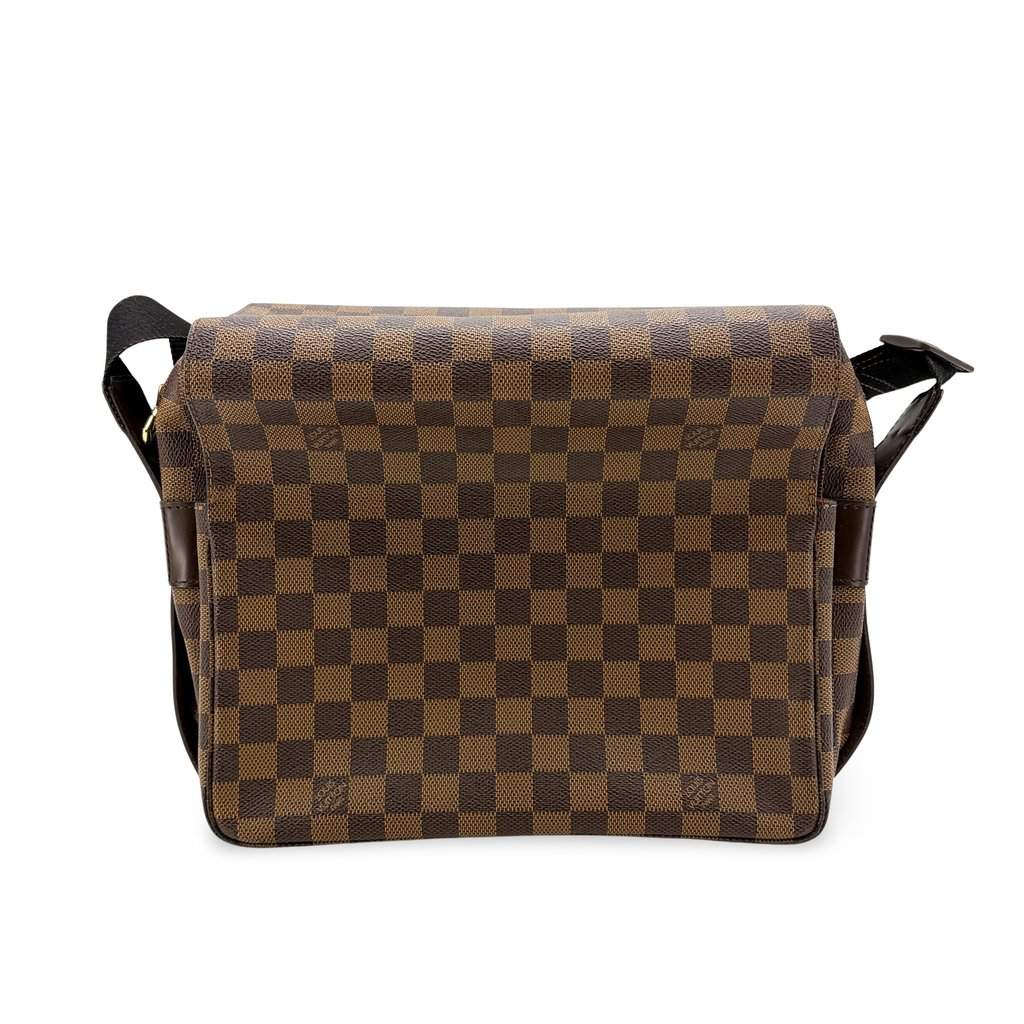 Louis Vuitton Naviglio Messenger Bag Damier Ebene Brown Canvas Very good - Front View
