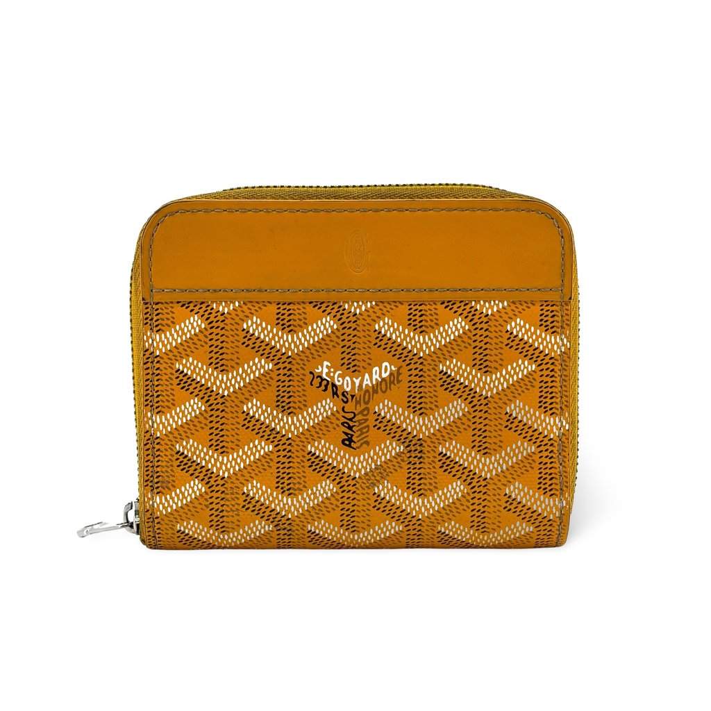 Goyard Martinon Mini Wallet Yellow MultiColor Canvas Very good - Front View