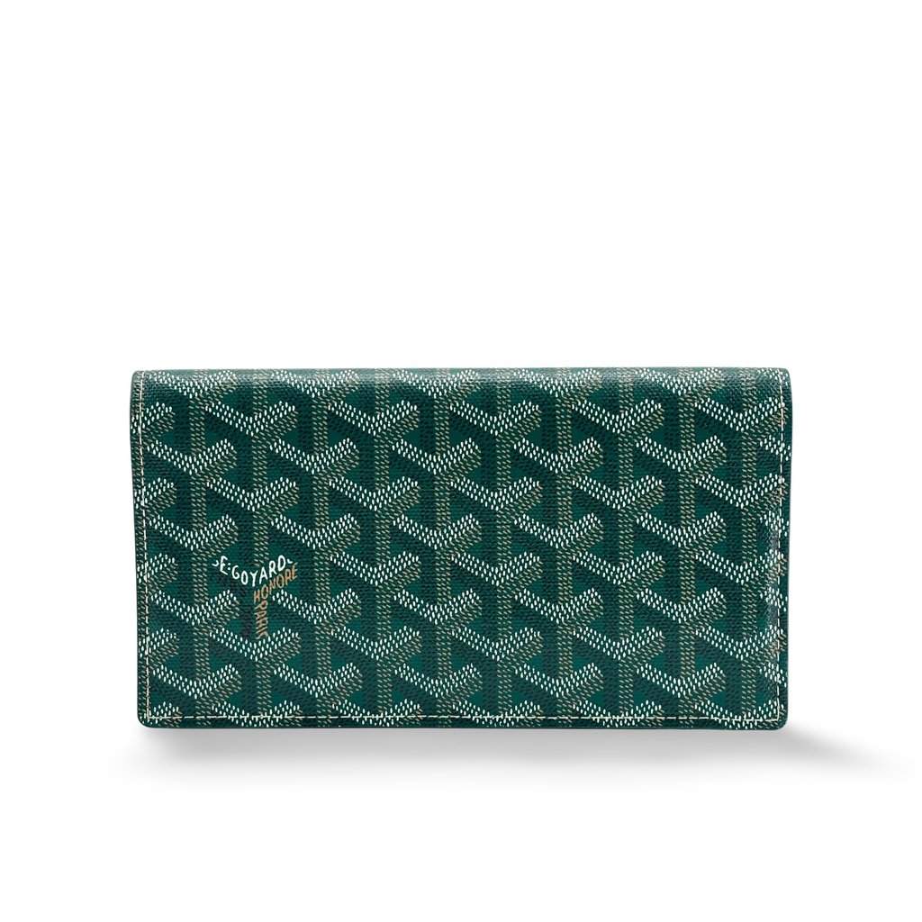 Goyard Richelieu Long Wallet Green Green Canvas Very good - Front View