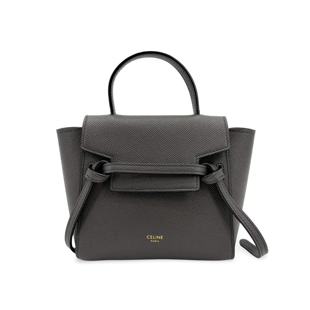 Celine Pico Belt Bag Grained Calfskin Grey MultiColor Leather Very good - Front View