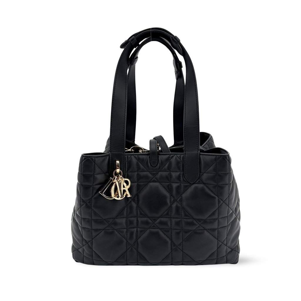 Dior Medium Toujours Bag Black Black Leather Very good - Front View