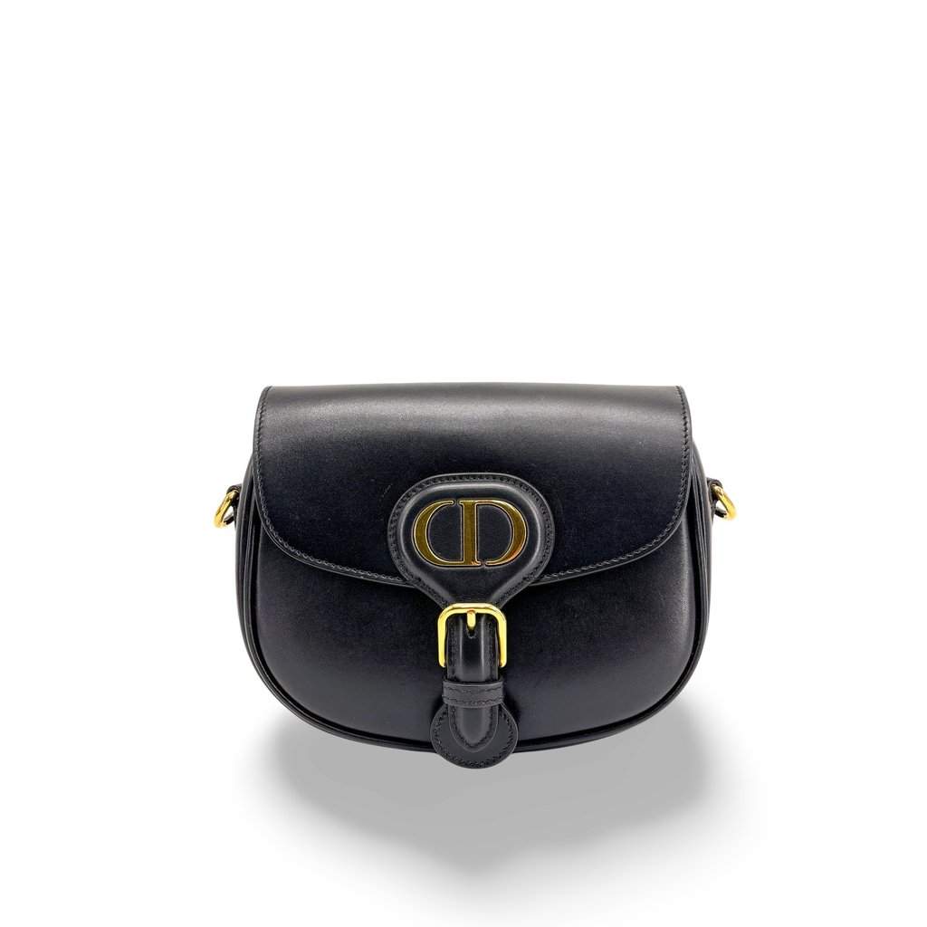 Dior Small Bobby Bag Black Box Calfskin Black Leather Very good - Front View