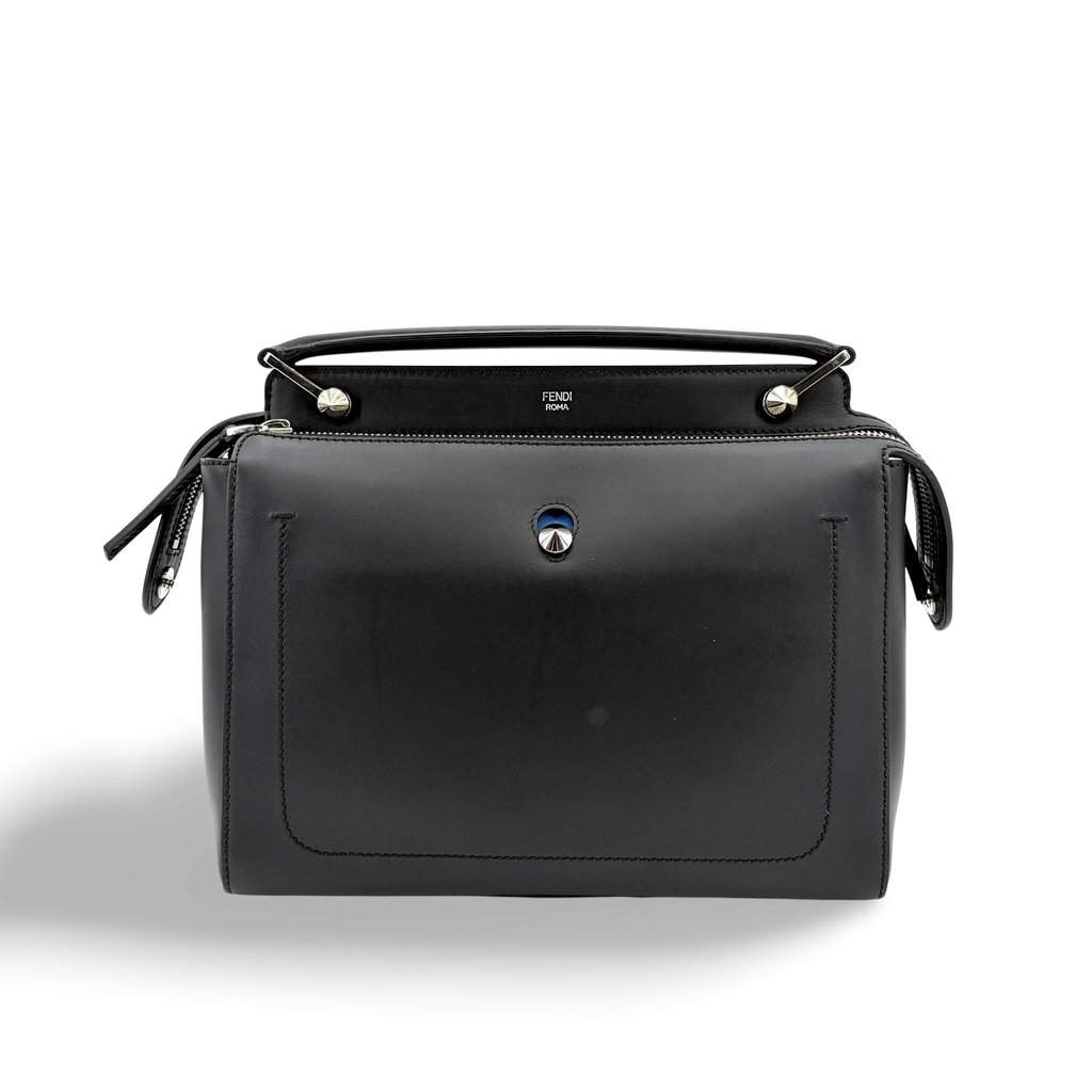 Fendi By the Way Medium Black Silver Black Leather Very good - Front View