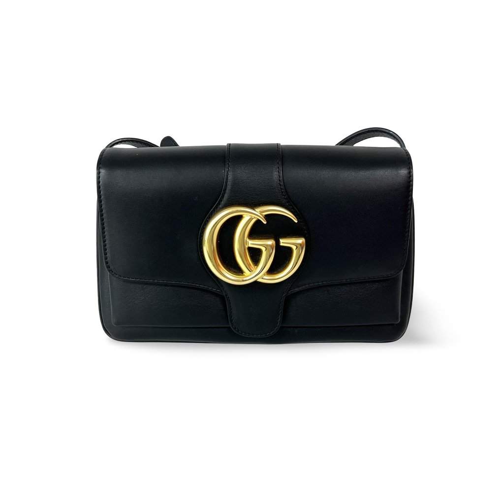 Gucci Ali Small Shoulder Bag Black Black Leather Good - Front View
