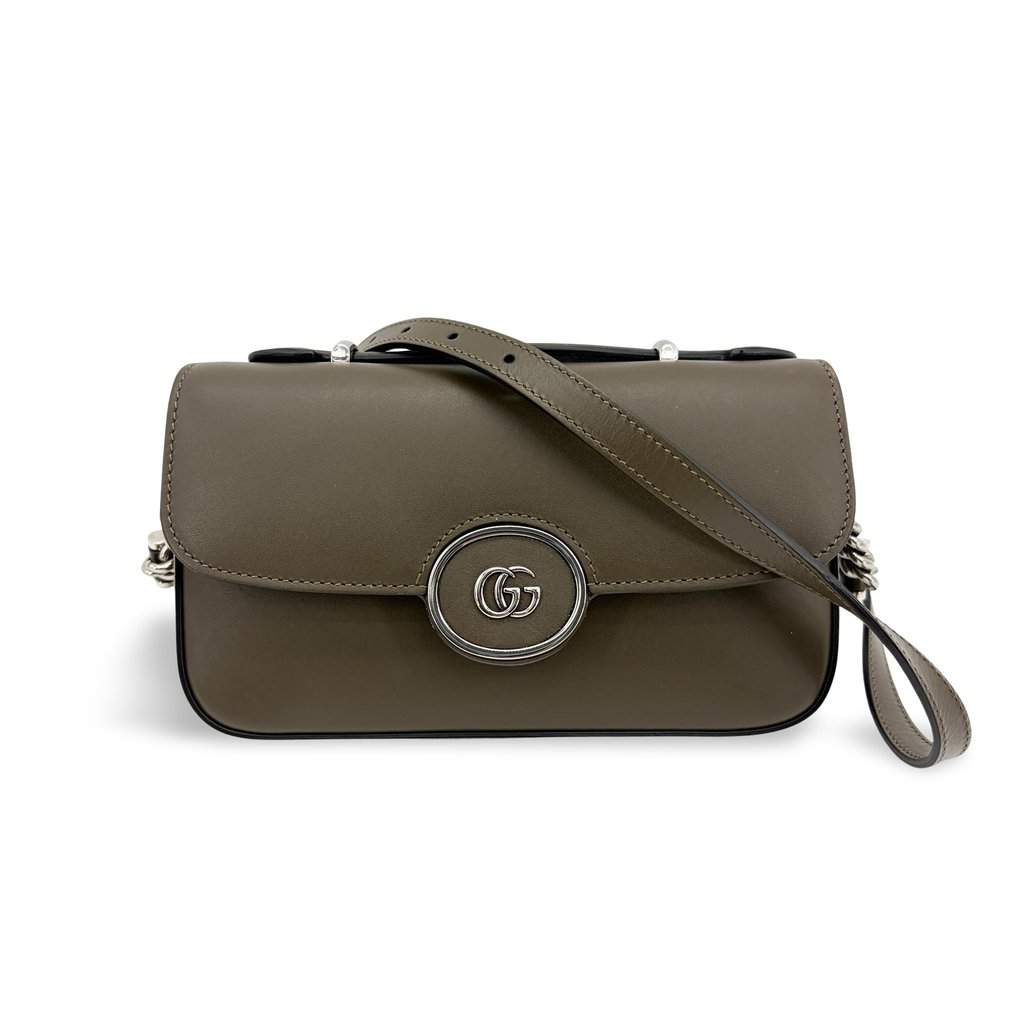 Gucci Blondie Small Shoulder Bag Dark Green Silver Hardware Green Leather Very good - Front View