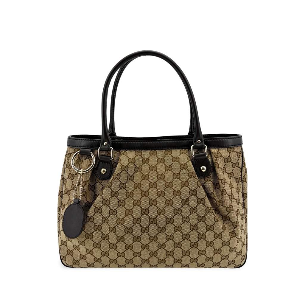 Gucci Suki Medium GG Canvas Tote Bag Brown Beige Canvas Very good - Front View