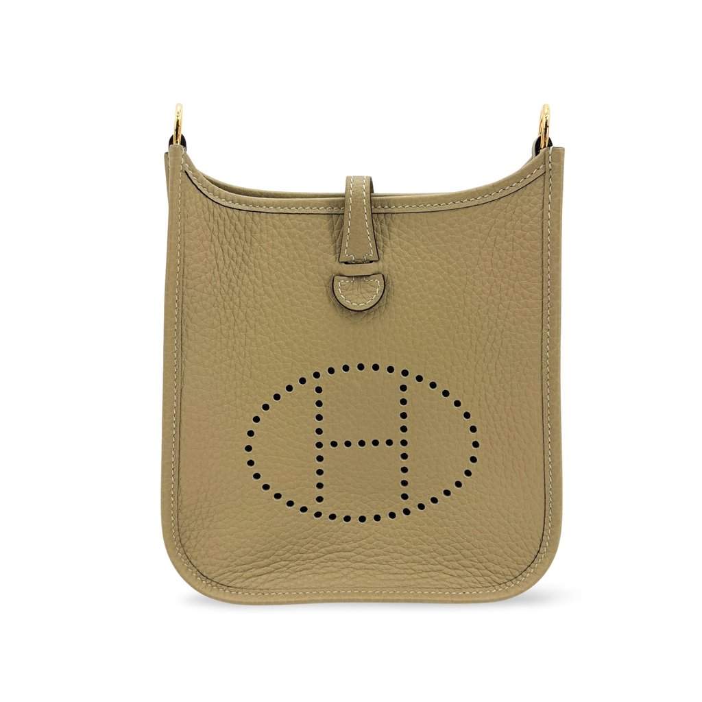Hermès Evelyn 16 TPM Etoupe Gold Hardware Beige Leather Very good - Front View