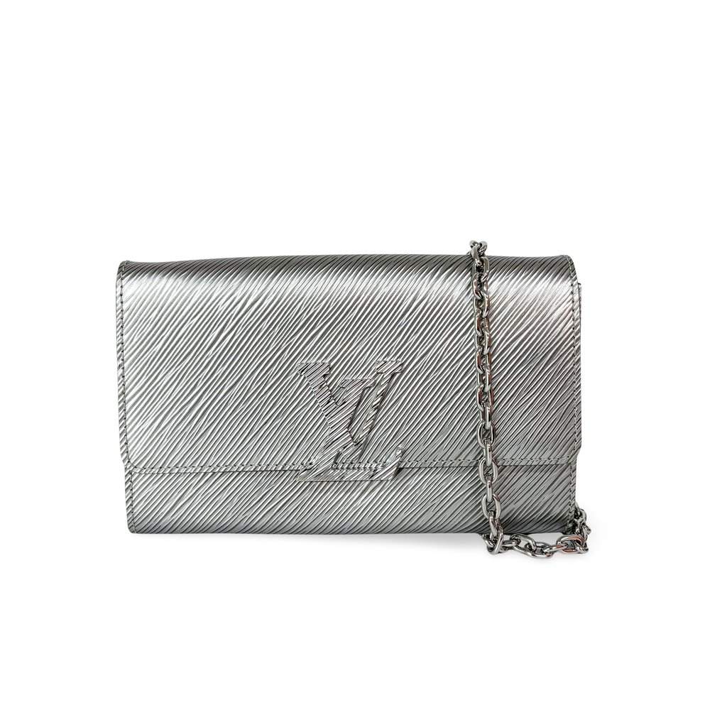 Louis Vuitton Epi Parici Pochette Silver Silver Leather Good - Front View