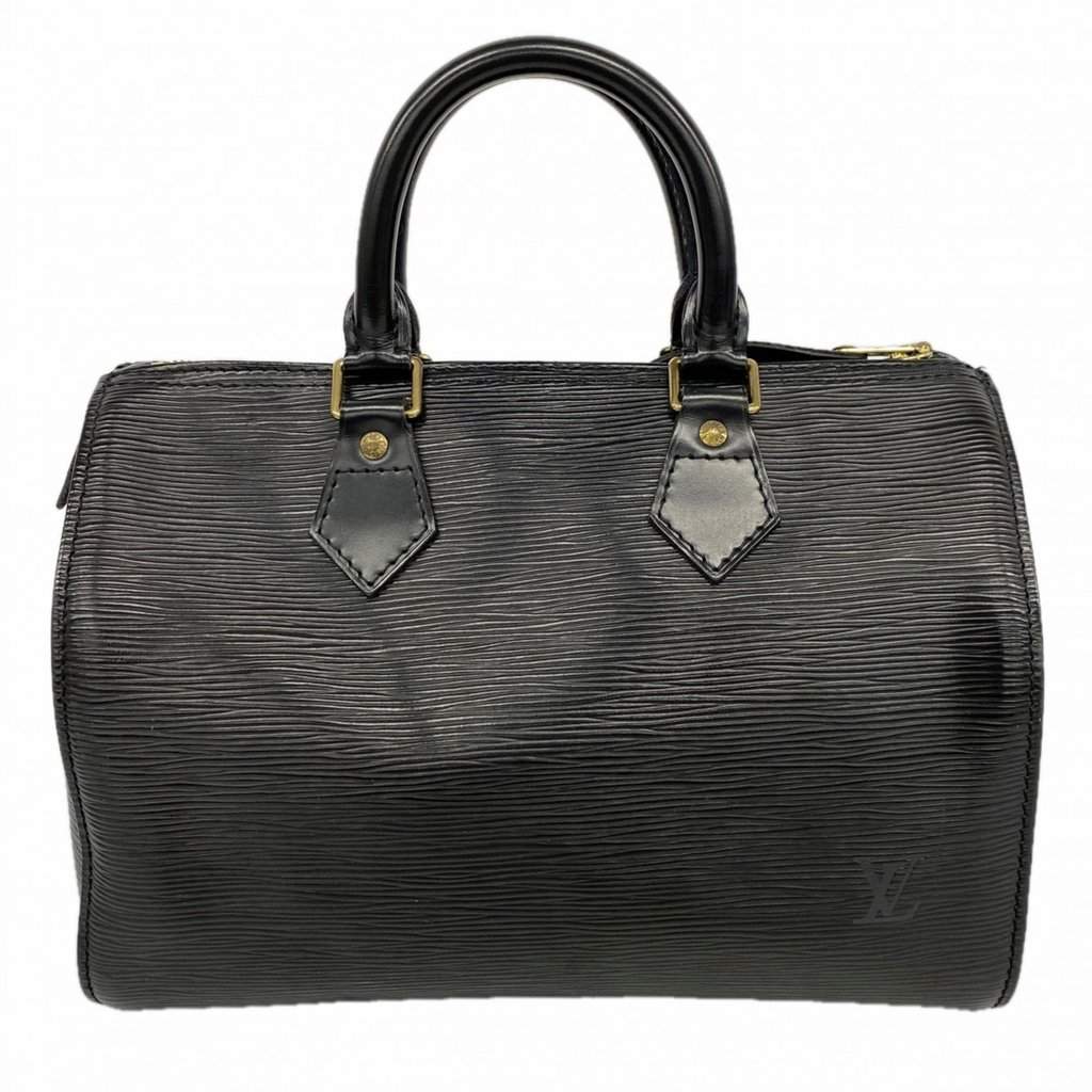 Louis Vuitton Effie Speedy 25 Handbag Noir Black Leather Good - Front View