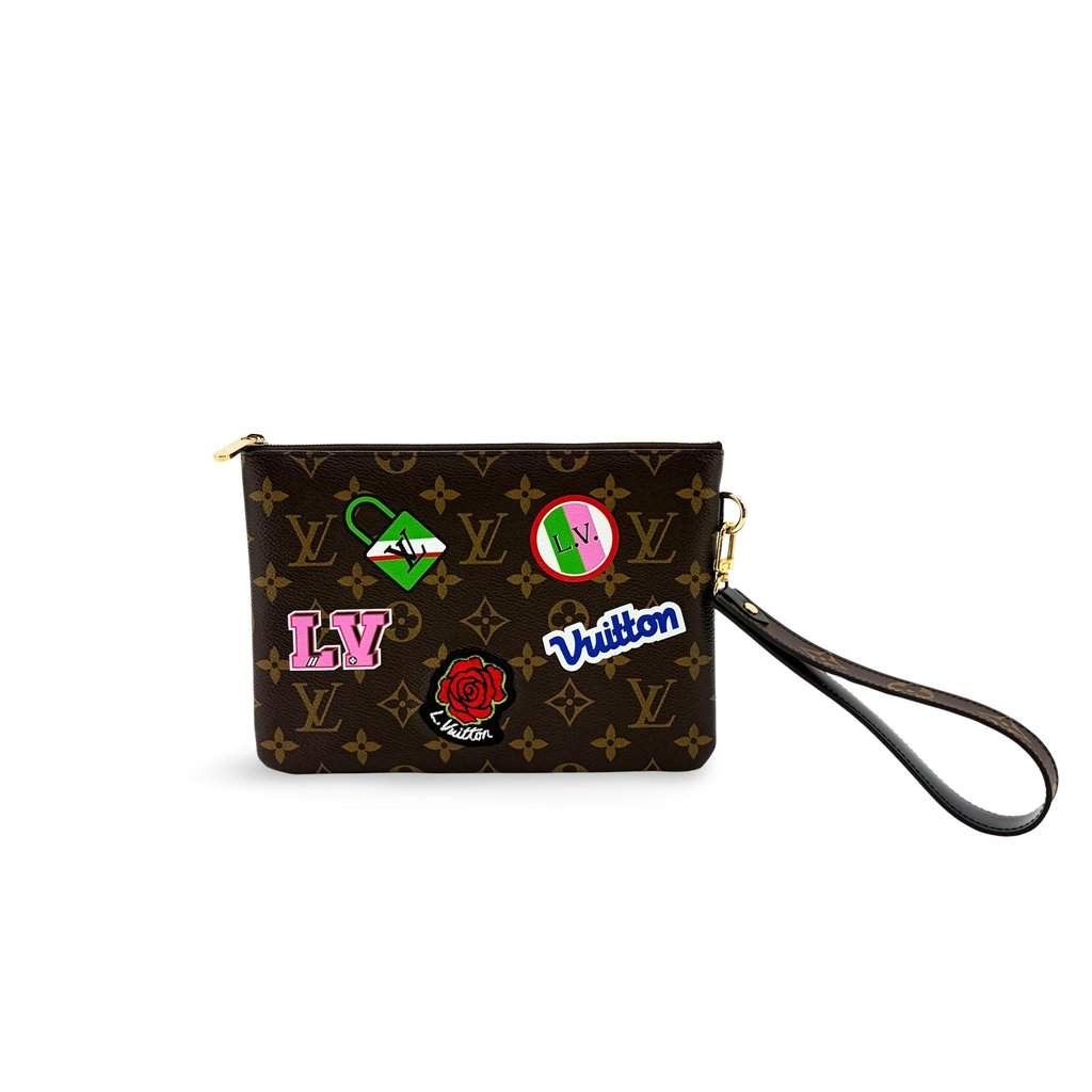 Louis Vuitton Monogram Stories Daily Pouch Brown MultiColor Canvas Very good - Front View