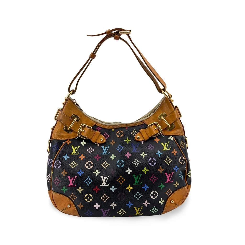 Louis Vuitton Monogram Multicolor Crispy MM Black MultiColor Canvas Fair - Front View