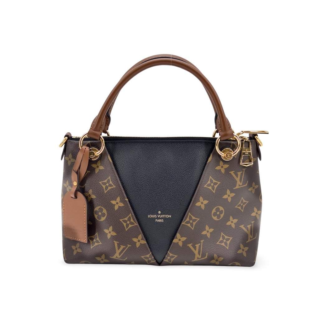 Louis Vuitton V Tote BB Monogram Noir MultiColor Canvas Good - Front View