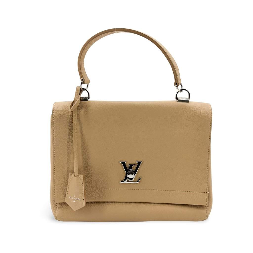 Louis Vuitton Lockme 2 MM Galle Silver Beige Leather Good - Front View