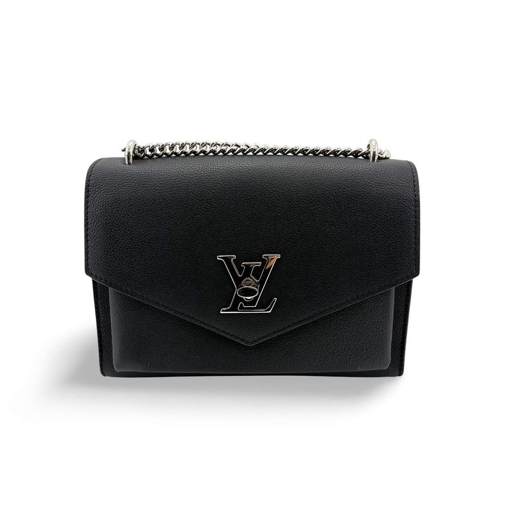 Louis Vuitton Lockme II BB Shoulder Bag Black Silver Black Leather Very good - Front View