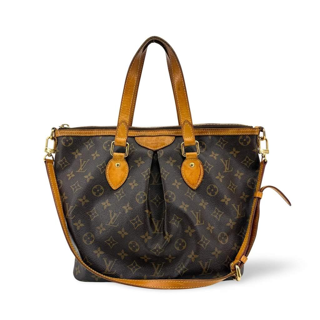 Louis Vuitton Monogram Retiro PM Brown Beige Leather Fair - Front View