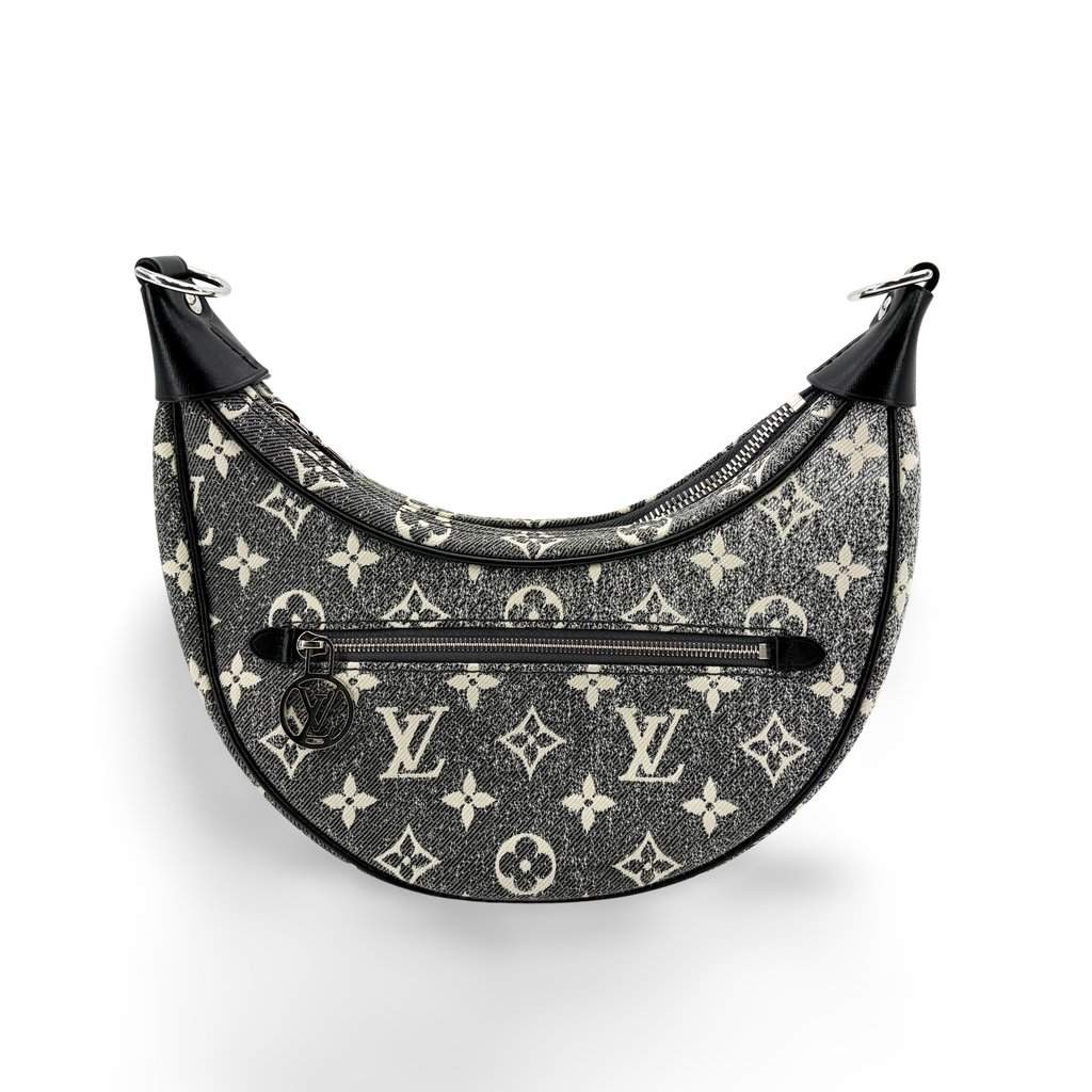 Louis Vuitton Loop Monogram Denim Black Black Denim Very good - Front View