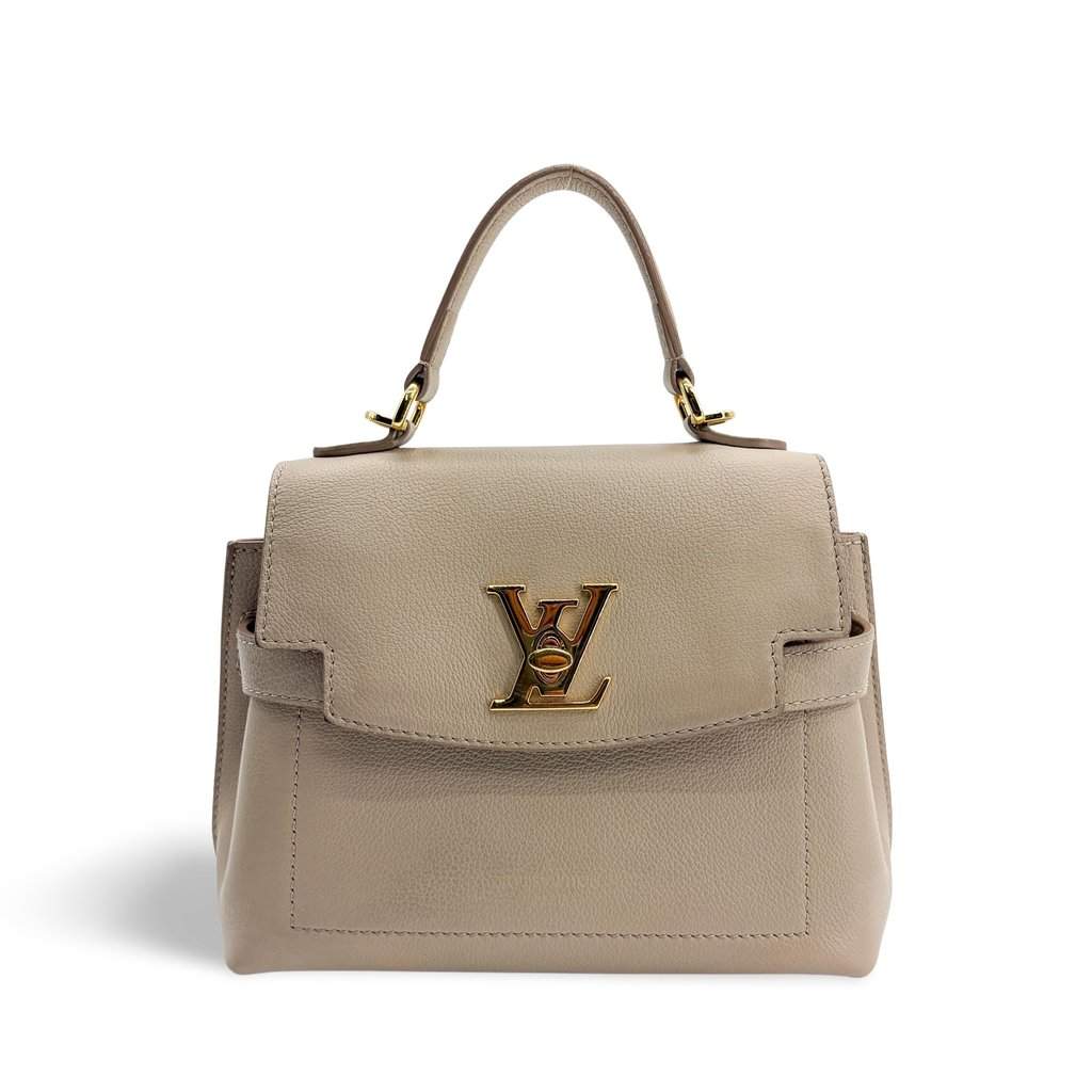 Louis Vuitton Lockme Ever BB Galle Gold Beige Leather Good - Front View