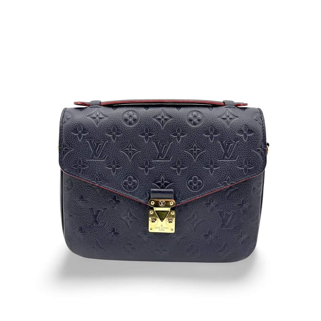 Louis Vuitton Pochette Métis Monogram Empreinte Marine Rouge Gold Leather Very good - Front View