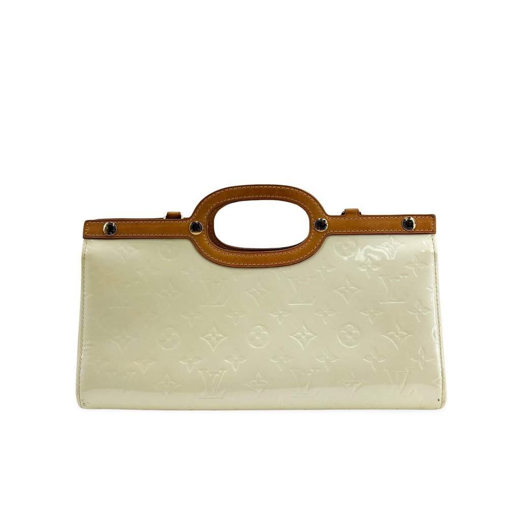 Louis Vuitton Monogram Vernis Roxbury Drive Perle Brown Leather Good - Front View