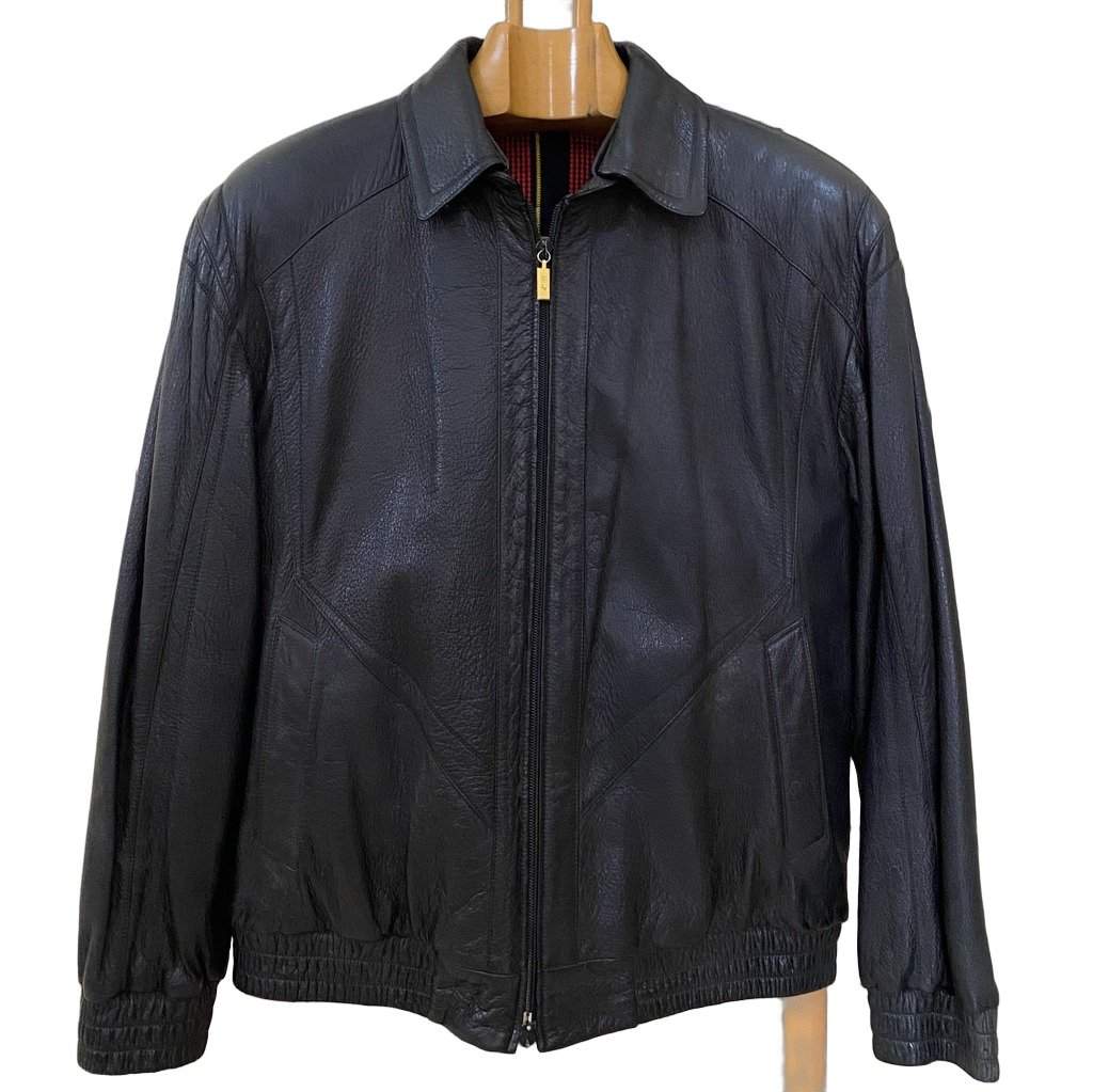 ZILLI Pecari Leather Jacket Black Leather Good condition - Front View