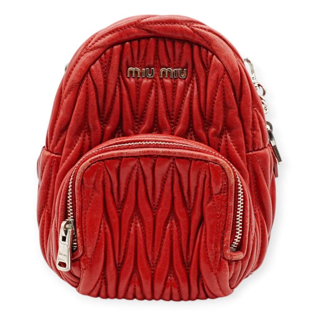Miu Miu Mini Backpack - '10s MultiColor Leather Good - Front View