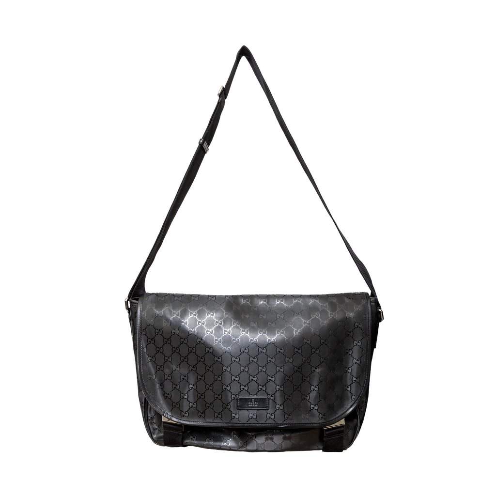 Gucci GG Imprime Messenger Bag - '10s Silver Canvas Good - Front View