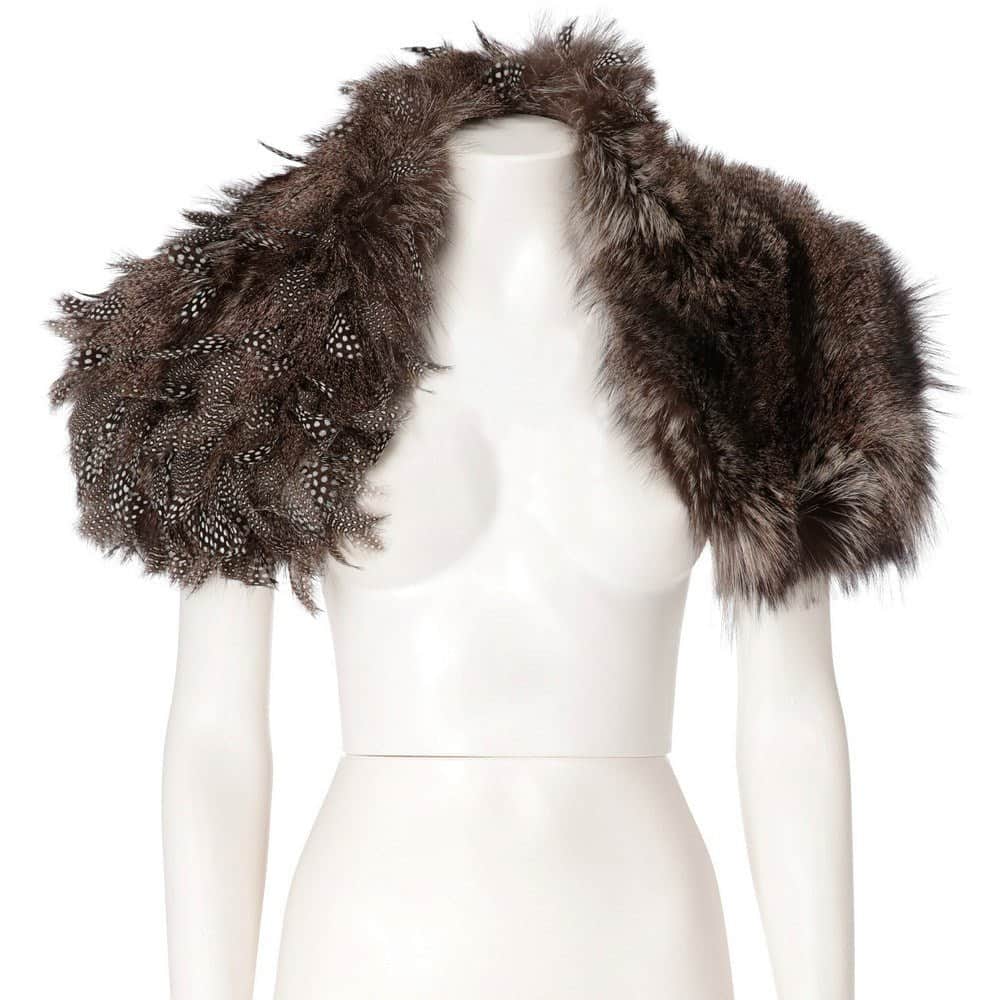 Gianfranco Ferré Silver Fox Fur Scarf - 2000s Silver Good - Front View