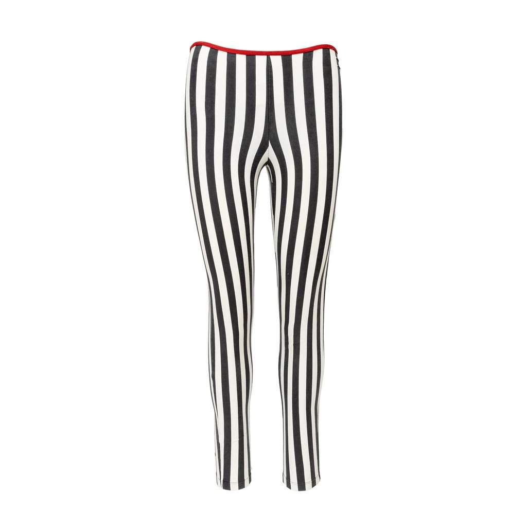 Unsigned Fuzzi Stripe Pants - '90s MultiColor Cotton Good - Front View