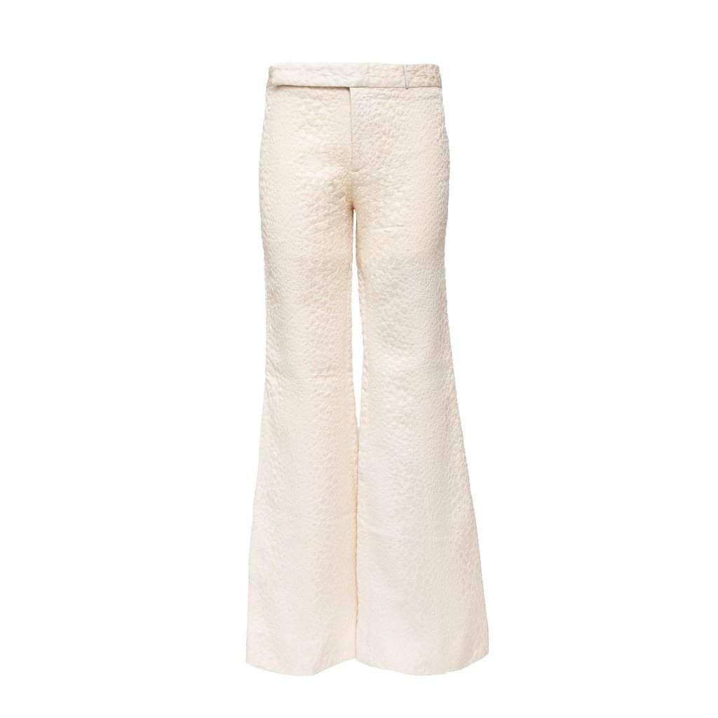 Gucci Textured Pants - '10s Red Silk Good - Front View