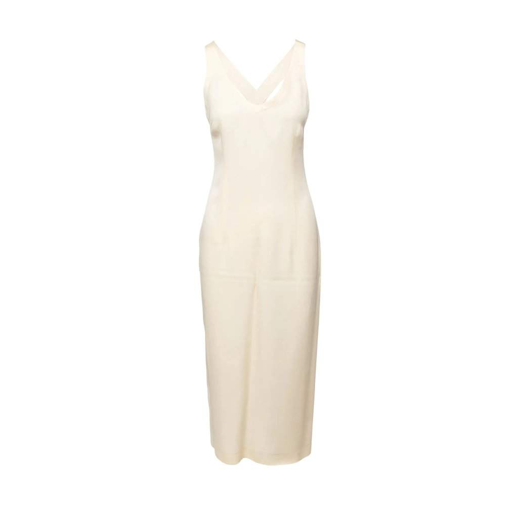 Unsigned Future Ozbek Long Dress - '00s White Good - Front View