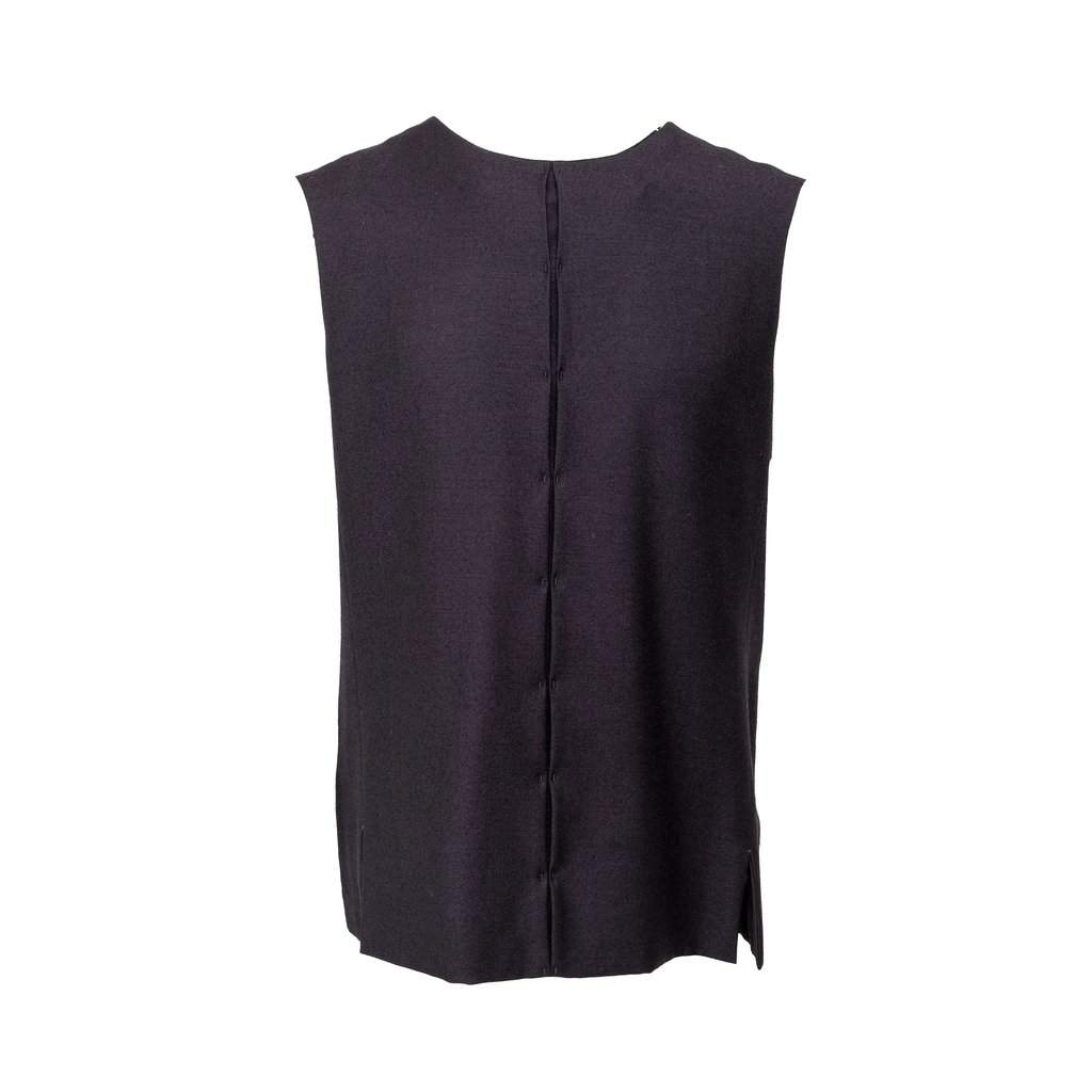 Jil Sander Wool Top - '10s Navy Wool Good - Front View