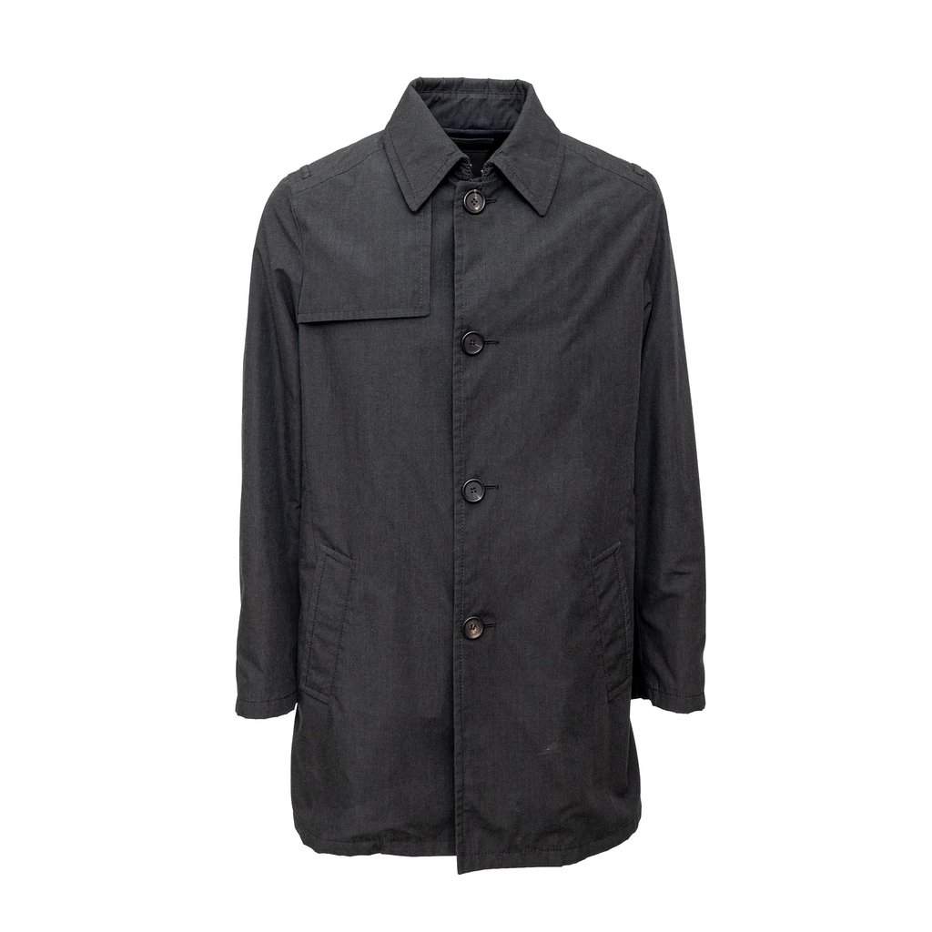 Prada Short Trench - '10s Grey Good - Front View