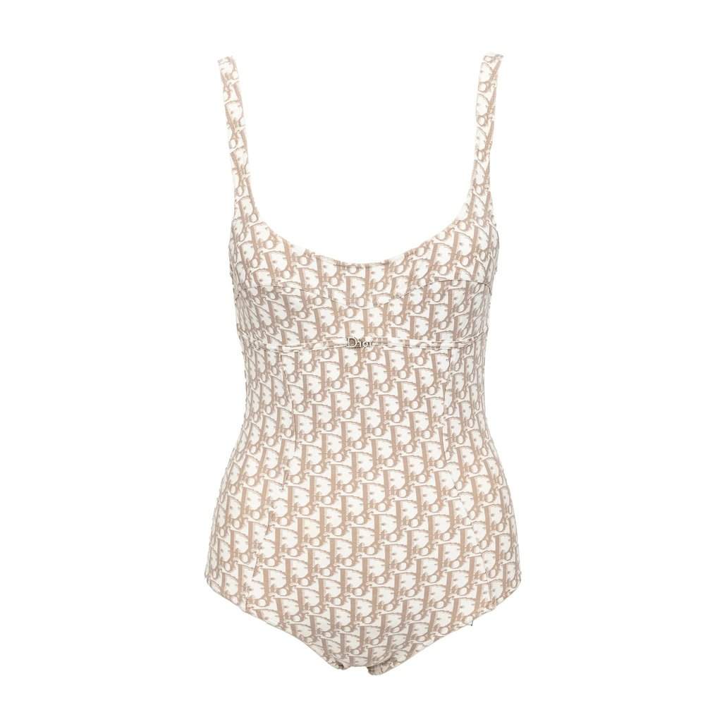 Christian Dior Dior By John Galliano Monogram Bodysuit - '00s White Good - Front View