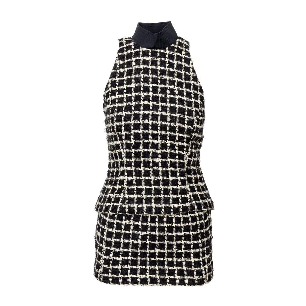 Versace Vintage Tweed Set - '90s MultiColor Tweed Good - Front View