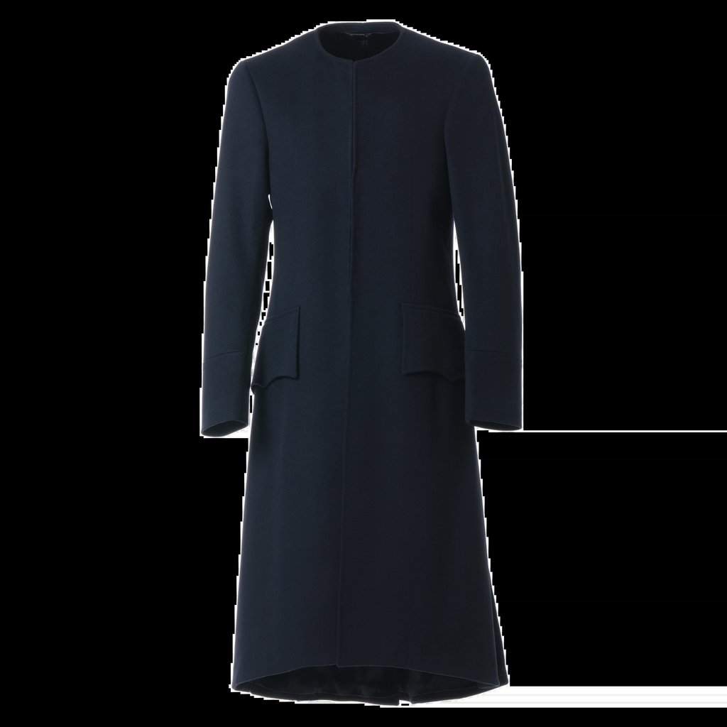 Gucci Runway Long Wool Coat Black – ’10s Black Wool Good - Front View