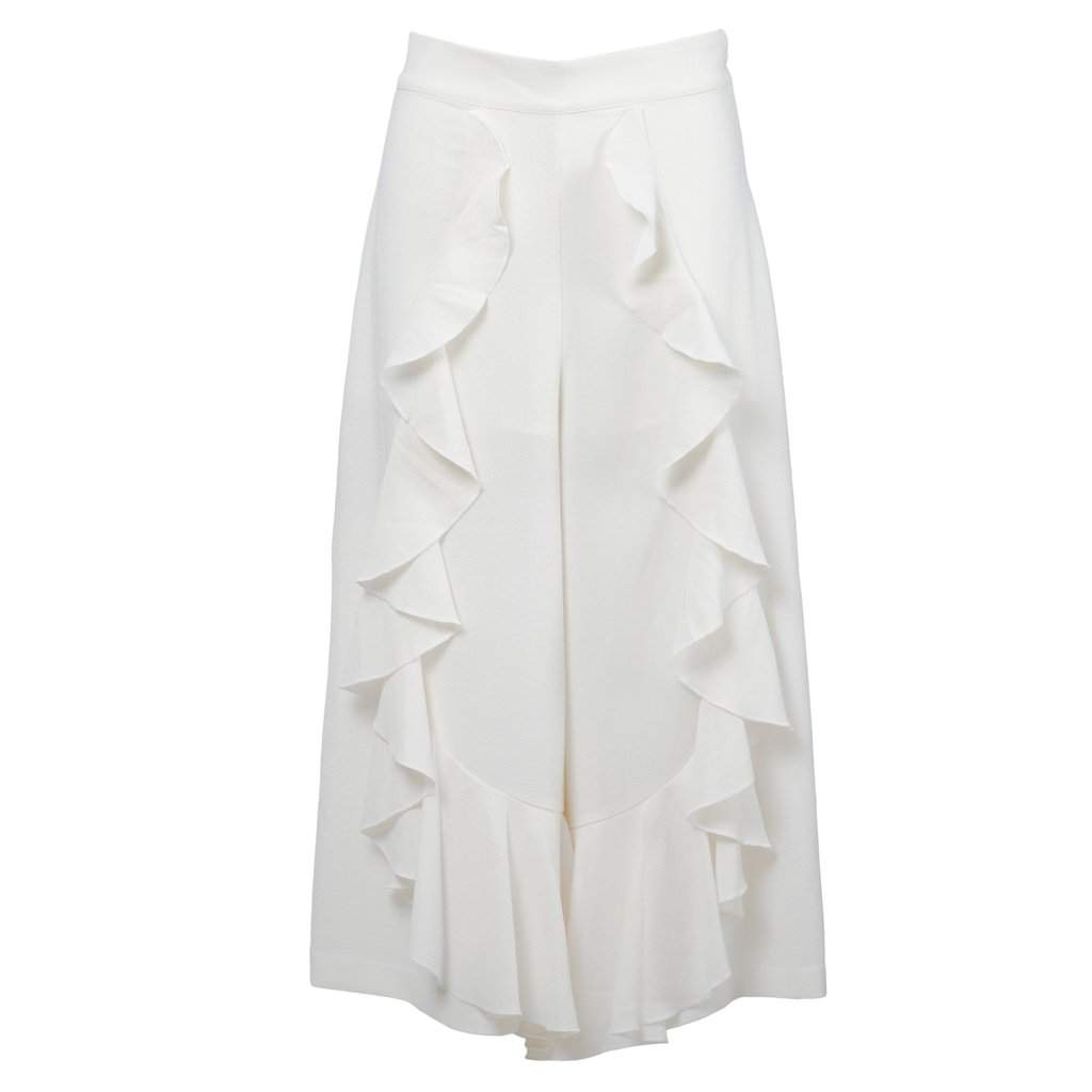 Unsigned Alice Mccall White Ruffle Pants - '10s White Good - Front View