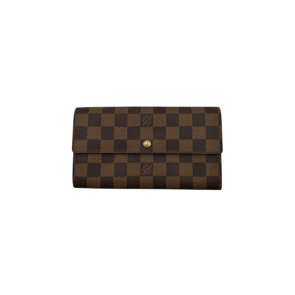 Louis Vuitton Wallet Brown Canvas Good - Front View