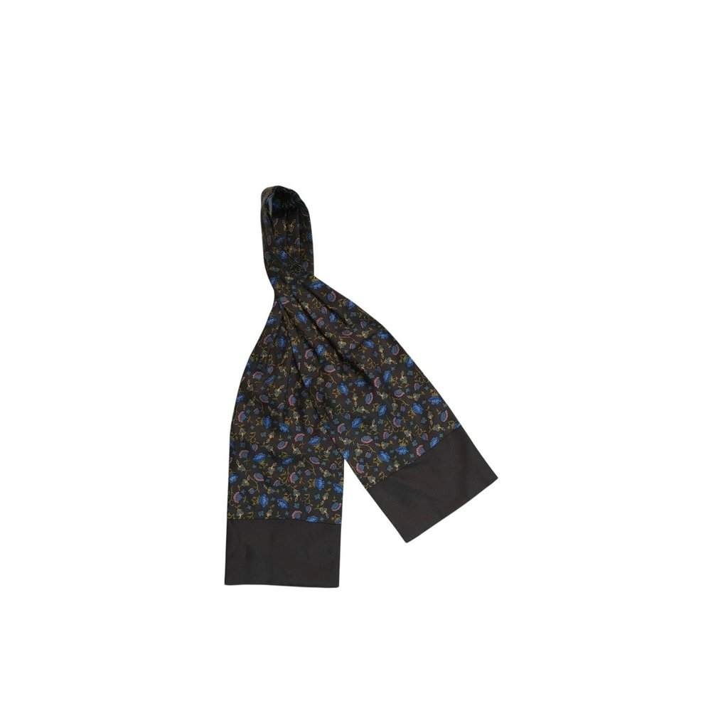 Hermes Scarf Grey Silk Good - Front View