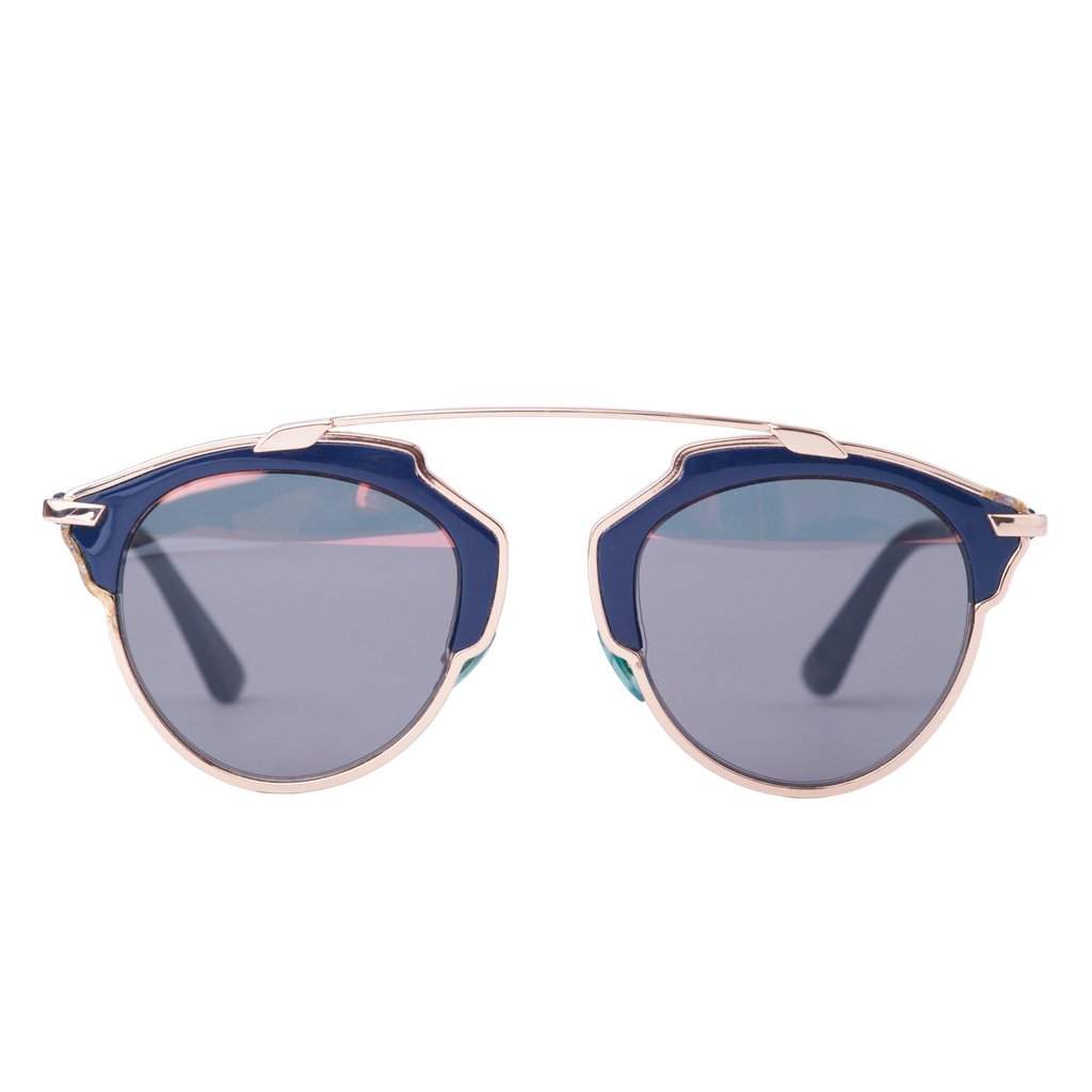 Dior Navy Blue/Two Tone DiorSoReal U5WZJ Aviator Sunglasses - '10s Navy Good - Front View