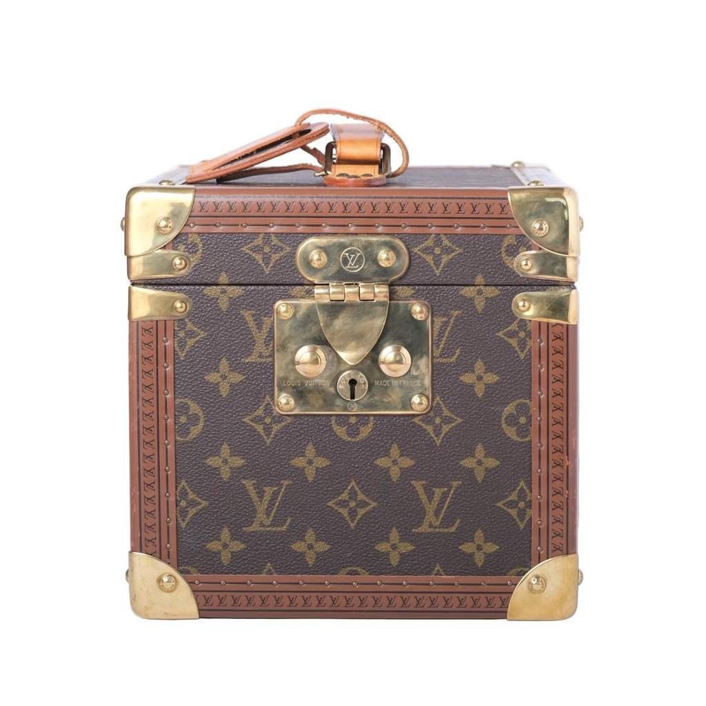Louis Vuitton Monogram Boite Flacons Beauty Train Trunk Case - '90s Red Canvas Good - Front View