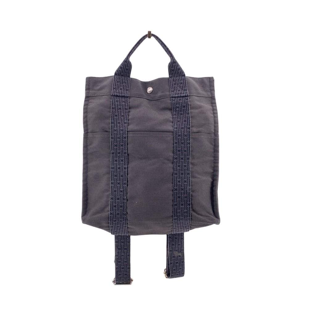 Hermes Backpack Herline Grey Leather Good - Front View