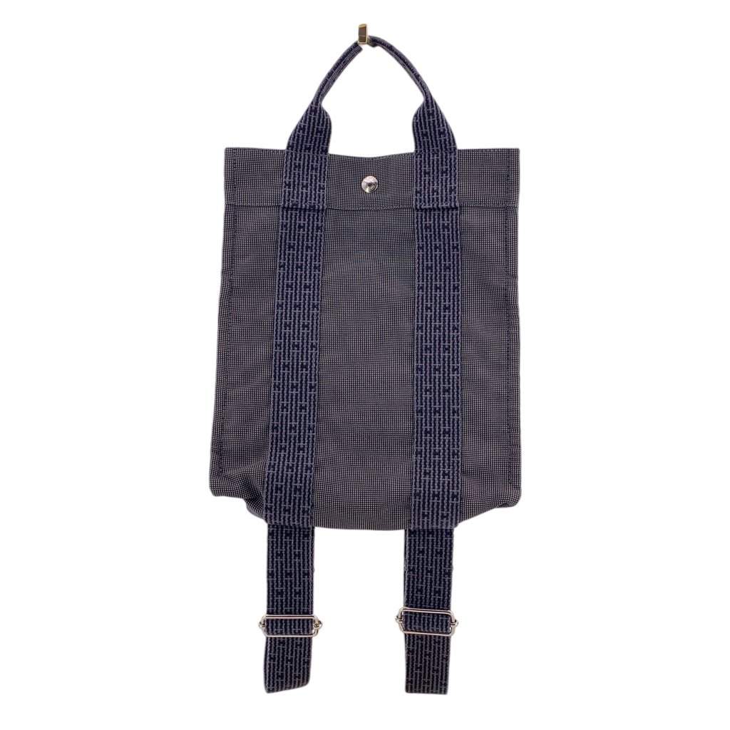 Hermes Backpack Herline Grey Leather Good - Front View